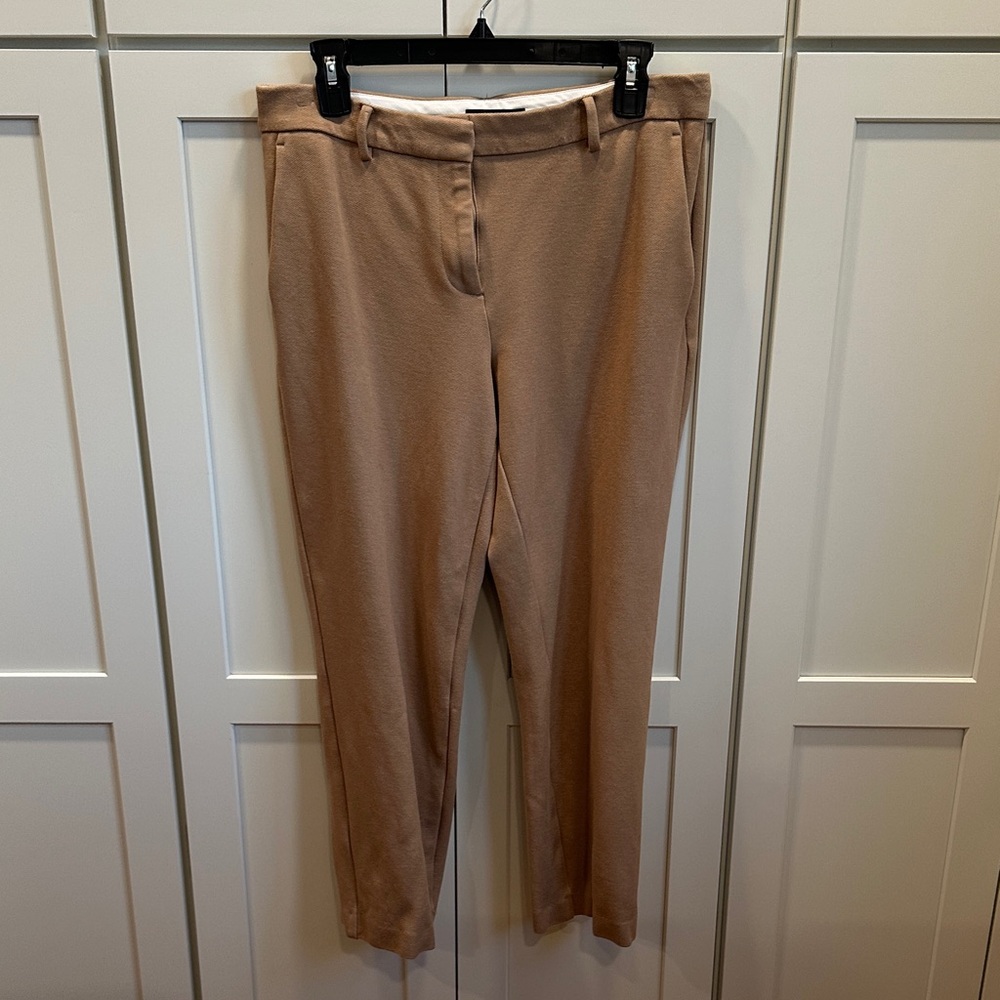 Ann Taylor Tan Curvy Fit Cropped Pants
